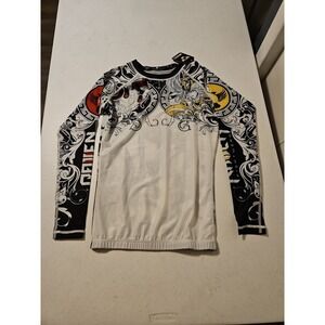 Raven Fightwear Thin Long Sleeve Tee Spandex/poly Graphic Front/back Womens(1080